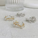 A22046 KR Pearls Half Ring Earrings