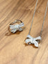 1406SE001 Ribbon Brilliance Pendant Necklace and Ring Set